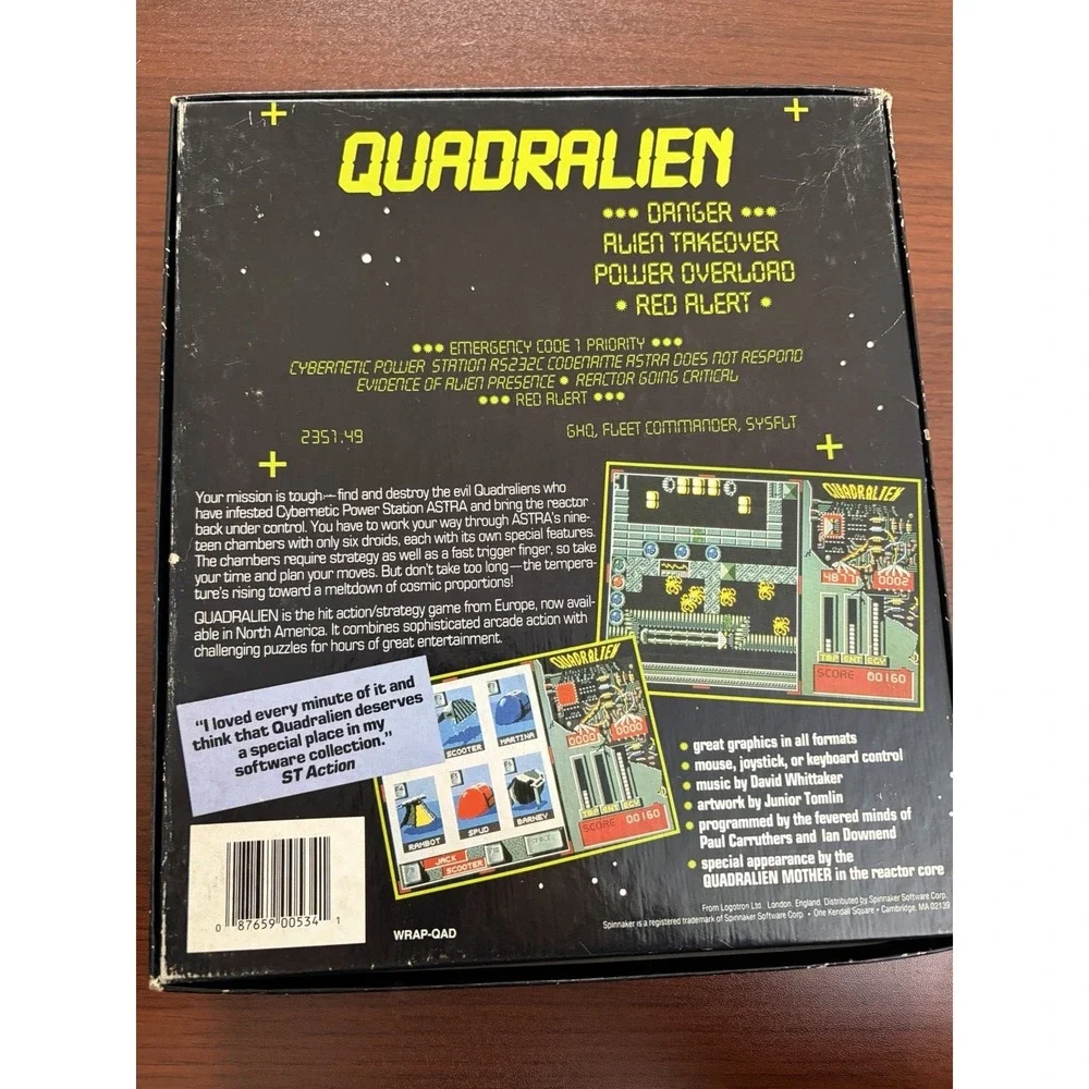 Vtg Quadralien PC Game 3.5